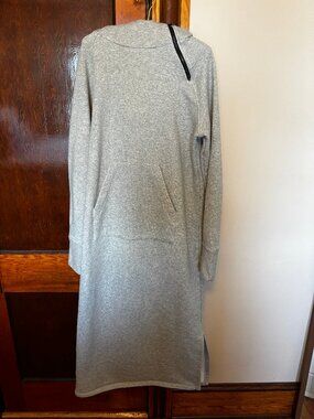 Marcella New York Gray Hooded Sweatshirt Dress Size XL